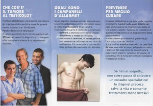 Brochure Tumore del Testicolo - Retro